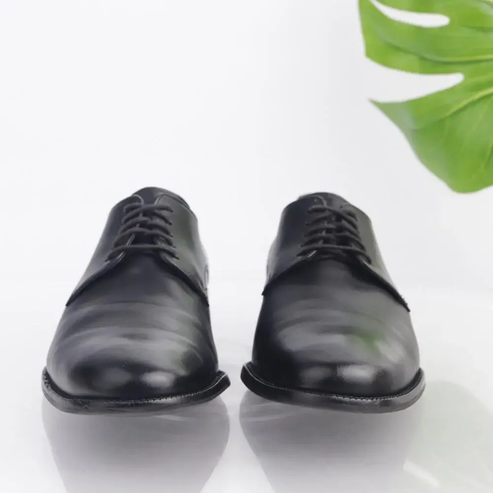 Cole‎ Haan Mens Williams Oxfords Size 10 M Black Leather Plain Derby Dress Shoes